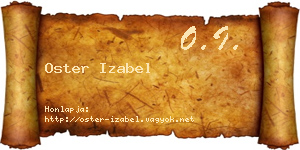 Oster Izabel névjegykártya